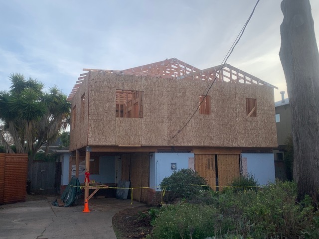 New construction framing in progress